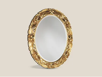 SP7401 - Framed oval wooden mirror by Tarocco Vaccari Group - view 2